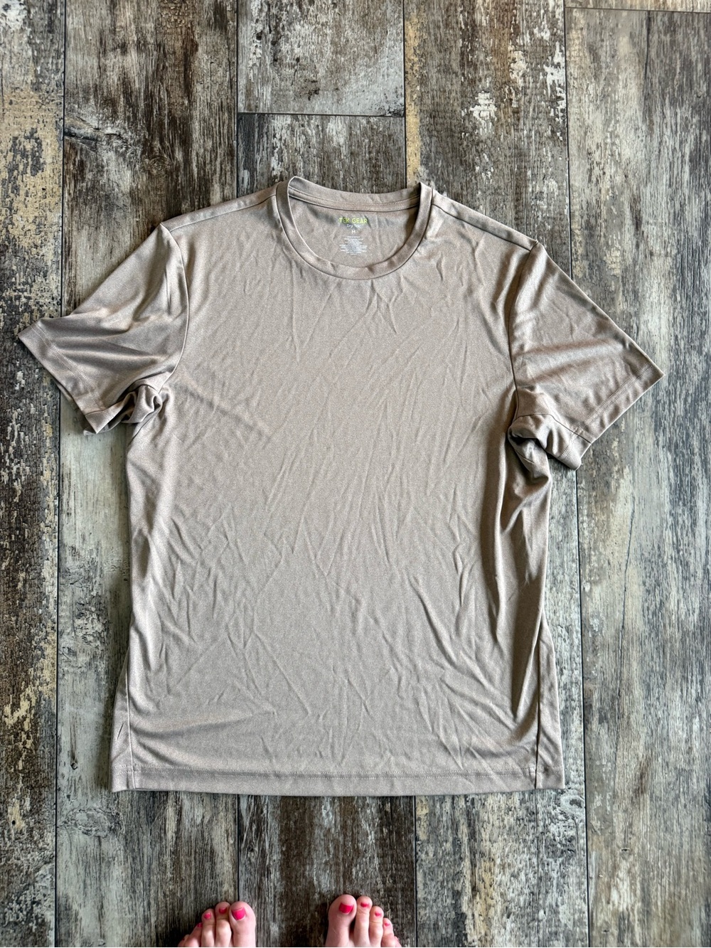 2 for $10 sale: Tek Gear tan dry tek crewneck performance t-shirt - M